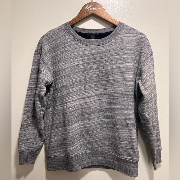 J. Crew Fleece-lined Sweatshirt Long-sleeve Crewneck in Gray, XS - Picture 2 of 10